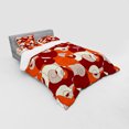 thumbnail image 3 of Abstract Duvet Cover Set, Abstract Bold Spiral Motifs Circled Modern Pattern with Stripe Details, Bedding Set with Shams and Fitted Sheet, 3 Sizes, by Ambesonne, 3 of 3