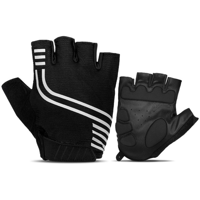 Guantes de bicicleta de montaña para hombre, guantes de ciclismo de medio dedo absorbentes de golpes Abanopi Mitones de ciclismo