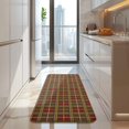thumbnail image 4 of Brown Red Yellow Plaid Checkered Pattern Kitchen Rug Mat,Kitchen Runner Rugs Non Skid Washable,Decorative Kitchen Floor Mats for Kitchen,Sink,Laundry,17"x47.2", 4 of 7