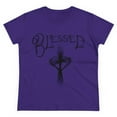 thumbnail image 2 of Blessed ,Hand drawn font, Heart Cross, Christian Art on a Women's Shirt., 2 of 4