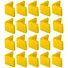 20 Pcs Yellow Soft PVC Angle Iron Foot L Shaped Edge Leg Cover 40mm x 40mm