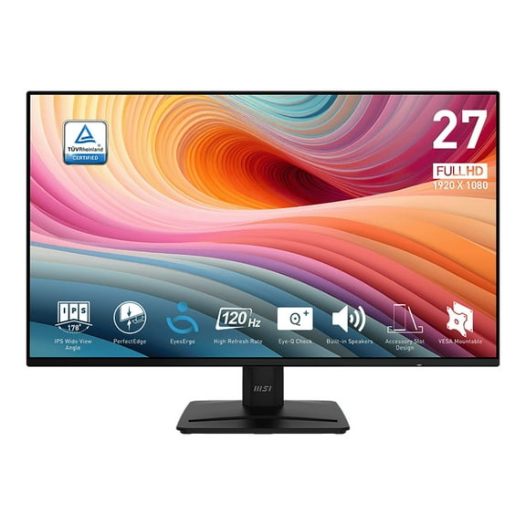 MSI PRO MP271A E2 27" 16:9 Full HD 120Hz IPS LED HDR Monitor, Matte Black