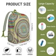 thumbnail image 5 of Lightweight Floral Mandala Boho Backpack for Women Men, Durable Laptop Bookbag for College School Work Travel Hiking Daypack, Gift Idea, 5 of 5