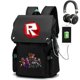 thumbnail image 1 of ROBLOX mochila de día de nariz roja, juego de RED Social, mochila periférica, bolsa de estudiante, regalo de cumpleaños para niñas, niños, niños, 1 of 4
