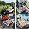 thumbnail image 6 of Golf Cart Seat Covers for 2 Seater, Spring Tulip Soft Microfiber Cart Seat Towel Blanket, Summer Floral Botanical Elegant Absorbent Breathable Non Slip Bench Seats Protector for Golf Course 51"x31", 6 of 9