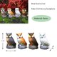 thumbnail image 3 of Mini estatua de búho, 4 Uds., espantapájaros, búho artificial, señuelo, escultura, accesorios de jardín de hadas, suministros, macetas para plantas de micropaisaje, 3 of 5