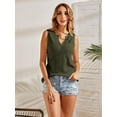 thumbnail image 2 of Sherrylily Women Tank Tops V Neck Waffle Knit Summer Sleeveless Loose Tee Shirts, 2 of 5