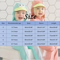thumbnail image 3 of Hienoo Baby Boys Girls Long Sleeve Full Coverage One-Piece Swimsuit Sunsuit with Sun Hat, Sizes 1-7, 3 of 5
