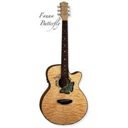 Luna Fauna Butterfly Acoustic Electric Guitar