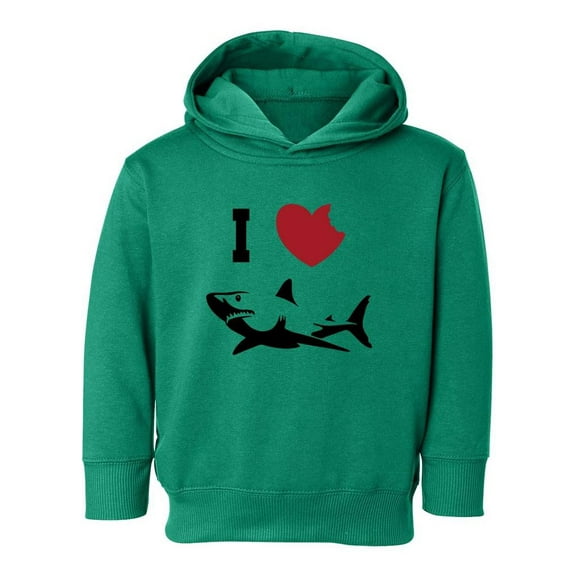 I Love Sharks Hoodie Toddler -Smartprints Designs, 2 Toddler