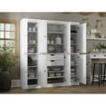 thumbnail image 2 of Solid Wood Storage Cabinet - 71.5" Tall, 65" Wide Freestanding Kitchen Pantry with 2-Drawer Kit & Adjustable Shelves – White, Renewable Eco-Friendly 100% Wood, Made in Brazil, 2 of 6