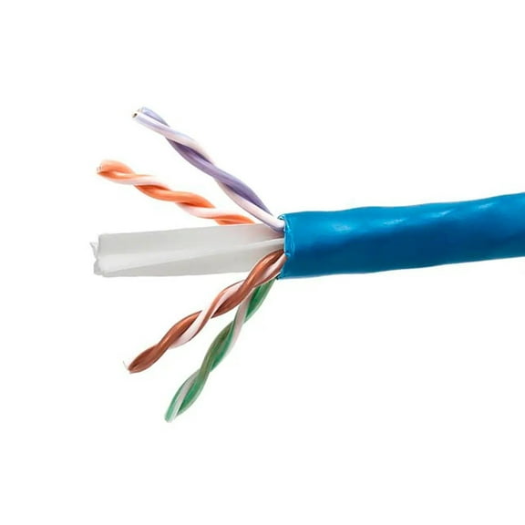 Monoprice Cat6 CMP Bulk Cable - 1000 Feet - Blue | UTP, UL, Solid, 23AWG, 550Mhz, Pure Bare Copper Wire, Plenum, Reelex II