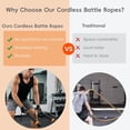 thumbnail image 4 of 2PCS Ropeless Battle Ropes for Home Gym, Cordless Battle Ropes with Non-Slip Gloves, Strength Workout Home Fitness Equipment (Black), 4 of 6