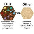 thumbnail image 5 of Wahoo Marble Board Game 2-Sided Wooden Aggravation 4-6 Player Family Party Game 20 Inch, 5 of 7