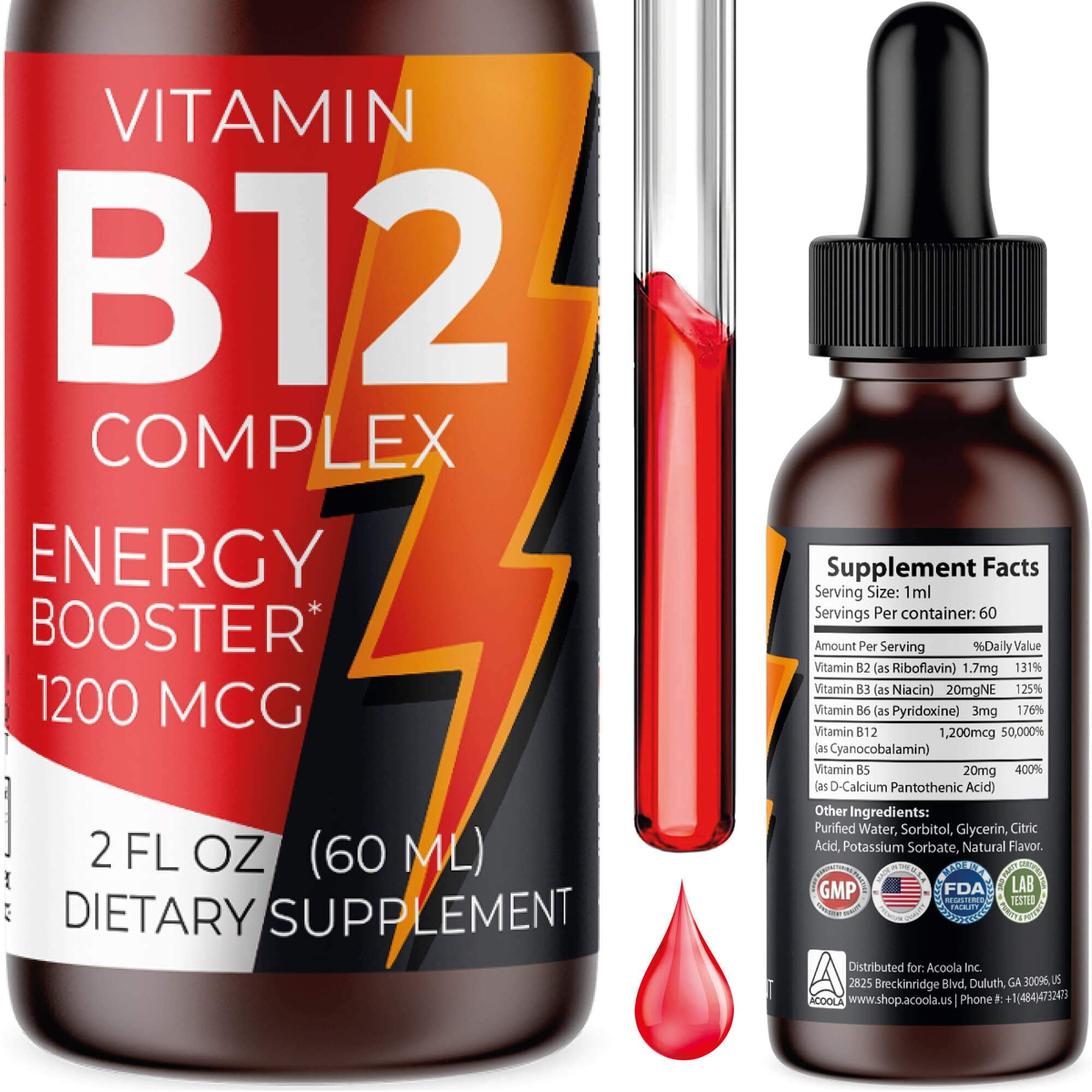 Acoola Vegansafe B12 Blend, Organic Sublingual Liquid Vitamin Drops 2