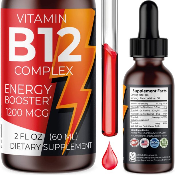 Vegan Liquid Vitamin B Complex (B12 Drops)