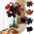 thumbnail image 1 of Rama artificial de hojas de arce | Decoración de otoño Rama de seda sintética | Vástagos flexibles y flexibles | Plástico multicolor | 13,8 pulgadas de longitud | Decoración otoñal realista para, 1 of 7