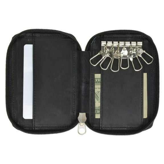 Genuine Leather Key Chain Holder Coin Pocket 412 CF (C)