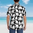 thumbnail image 4 of Fotbe Cute Cartoon Polar Bear Camisa Hawaiana para Hombre Unisex – Camisa Casual de Verano con Botones de Manga Corta de Algodón y Lino,XX-Large, 4 of 7