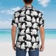 thumbnail image 4 of Balery Cute Cartoon Polar Bear Camisas hawaianas de manga corta para hombre, camisas playeras de corte holgado, camisas de vacaciones con botones,3X-Large, 4 of 7