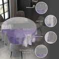 thumbnail image 5 of Abstract Modern Grey Purple Waterproof Picnic Patio Party Round Table Cloth Cover Decorations Fabric 60 Inch Circular Tablecloth for 20-47 Inch Home Dining Room Kitchen Decor, 5 of 6