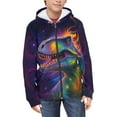 thumbnail image 3 of Uourmeti Galaxy Colorful Dinosaur Teens Casual Zip Up Hoodie Long Sleeve Soft with Pockets Comfy Trendy Top for Daily Use Size 12-14, 3 of 6