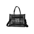 thumbnail image 1 of Bolsos Cruzados Grandes Con Letras Transparentes Hugtrwg para Mujer PVC Negro, 1 of 9