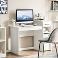 thumbnail image 3 of Costway Home Office Computer Desk White Study Desk Laptop Table with Drawer & Storage Shelf, 3 of 10