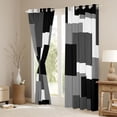 thumbnail image 3 of Castle Fairy Geometric Square Curtains Pack of 2 (42x84 Each),Minimalist Curtains Blackout, 3 of 6