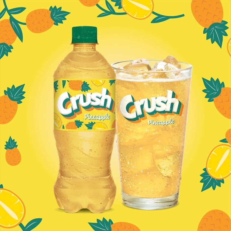 Crush Caffeine Free Pineapple Soda Pop, 20 fl oz, Bottle - Walmart.com