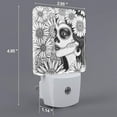 thumbnail image 2 of Sikiie Floral Sugar Skull Portrait Led Night Light, Warm White,Cool White Lights for Bathroom,Hallway,Bedroom, Kids Room-EU, 2 of 7