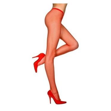 Adult Plus Size Women's Red Diamond Net Pantyhose main image 0