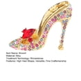thumbnail image 7 of Grofry Brooch Pin Shiny Rhinestones Inlaid High Heel Shape Pin Collar Coat Badge Dresses Party Evening Attire, 7 of 7