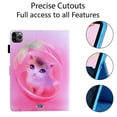 thumbnail image 4 of iPad Pro 11 Case 2020 2nd Generation, Allytech PU Leather TPU Inner Smart Cover Auto Sleep Wake Folio Flip Kickstand Full Protection Case for Apple iPad Pro 11 2nd Gen, Pink Cat, 4 of 7