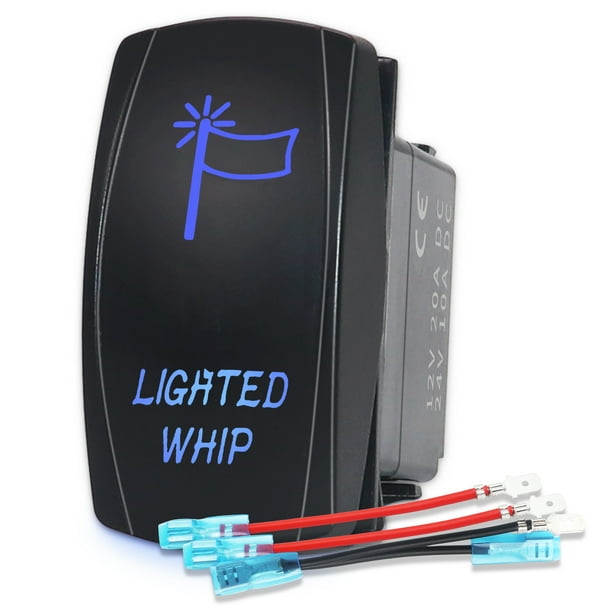 Recoil S1-WP LED Whip Light Rocker Switch Laser Pattern On/Off LED ...
