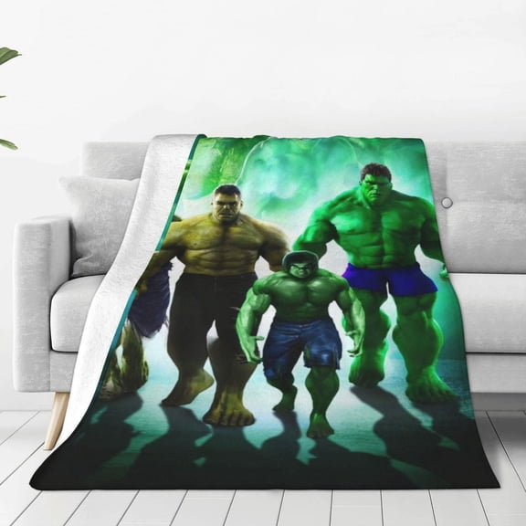 Hulk Blanket Anime Soft Micro Fleece Blanket All Season Lightweight Flannel Throw Blanket for Bed Chair Car Sofa Couch for Nap 40"X30"