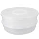 thumbnail image 1 of 2 piezas de contenedores de almacenamiento de alimentos con tapas y manijas recipientes de pastel para pasteles sobrantes Tortillas de tortillas bandejas de pastel transparentes, 1 of 6