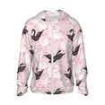 thumbnail image 1 of Balery Swan And Flowers2 Sudadera ligera de manga larga con capucha y protección solar UPF 50+ para hombre y mujer, ideal para pesca y running-Large, 1 of 7