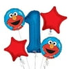 Sesame Street Elmo Balloon Bouquet 1st Birthday 5 pcs - Party Supplies