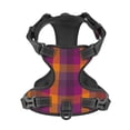 thumbnail image 4 of Lsque Orange and Purple Plaid Dog Harness, No-Pull Pet Harness with 2 Leash Clips, Adjustable Soft Padded Dog Vest with Easy Control Handle for Large Dogs-Medium, 4 of 9