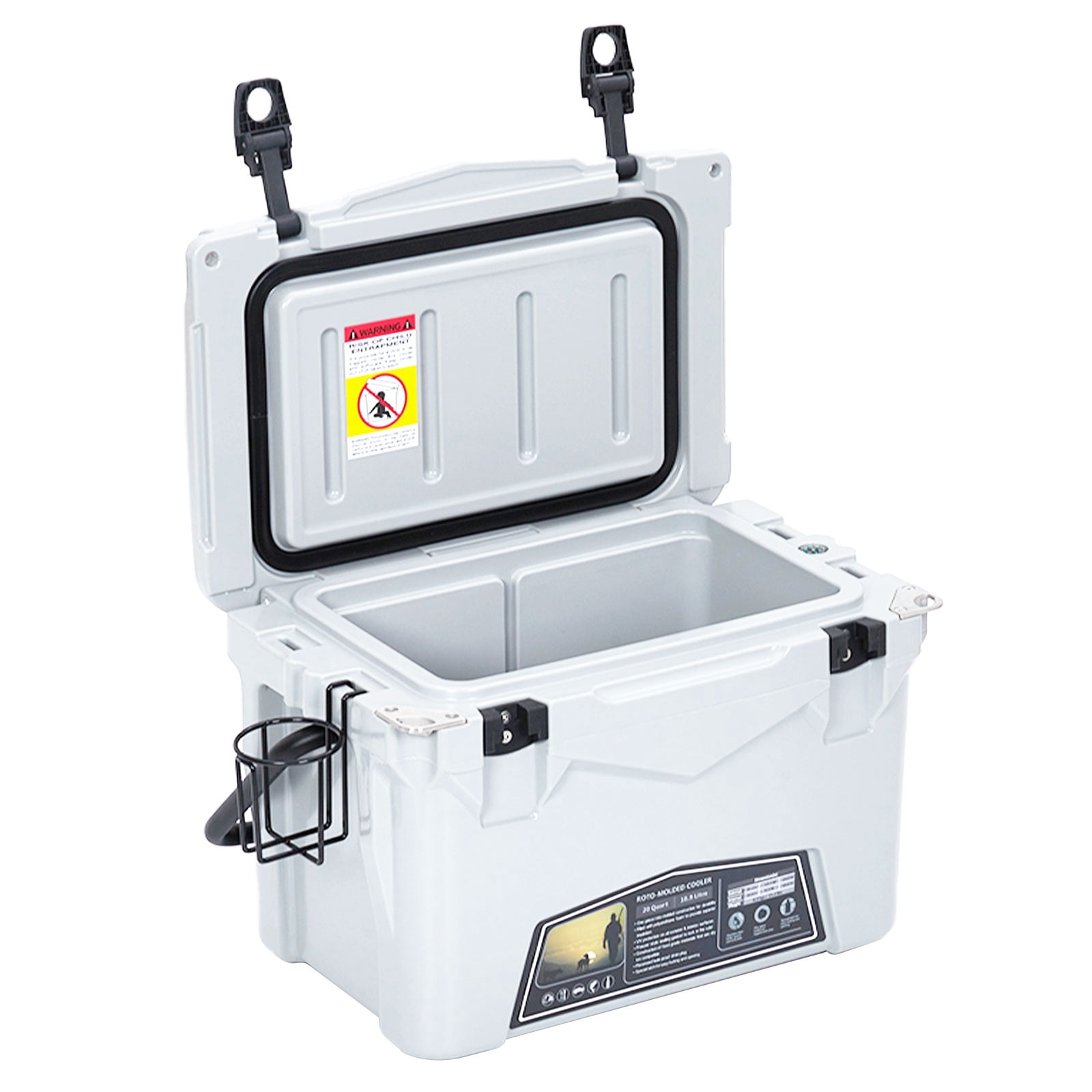 Towallmark Cooler Insulated 20Qt Personal For Hot Food Ice Ice Chest Small Hard For Fishing Boat Camping Outdoor