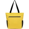 thumbnail image 3 of ETidy Large Capacity Foldable Tote Bag With Zipper Waterproof Sandproof Women Beach Bag Handbag Gym Bag Travel Shopping Bag(Yellow), 3 of 8