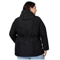 thumbnail image 3 of Free Country Women's Plus Size Rain Away Anorak Rain Jacket Black 1X, 3 of 3
