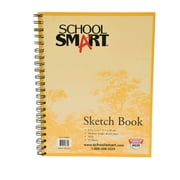 School Smart Wirebound Sketch Book, 8-1/2 x 11 Inches, 50 lb, 50 Sheets