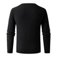 thumbnail image 6 of TMOYZQ Men's Slim Fit Crewneck Pullover Sweater Winter Casual Chunky Cable Knit Comfort Long Sleeve Crochet Sweaters Loose Fit Pullover Fall Top with Detachable Round Neck, 6 of 9