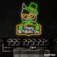 thumbnail image 2 of Craftnamesign Cute llama Neon Signs, Happy St. Patrick’s Day Sign Decor, 2 of 4