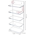 thumbnail image 3 of 5 Tier Premium Clear Acrylic Sunglasses Holder Rack, Wall Mounted Eye Glasses Shelf or Tabletop Display Stand, Retail Eyewear Showcase Storage Organizer, 3 of 7