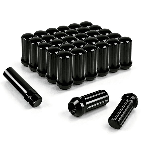 M14 X 1.5 Wheel Lug Nuts for Conical/Cone Bulge Seat with 1 Socket Key Fits 8 Lug Aftermarket Wheels,32 Pcs