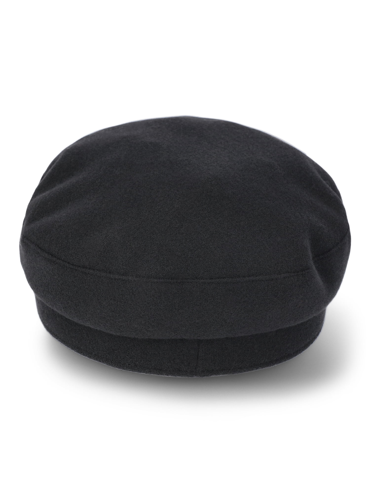 Time and Tru Women's Felt Cabbie, One Size, Black, Polyester
