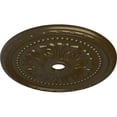thumbnail image 3 of 31 1/2"OD x 3 5/8"ID x 1 3/4"P Palmetto Ceiling Medallion (Fits Canopies up to 7 5/8"), Hand-Painted Brass, 3 of 5